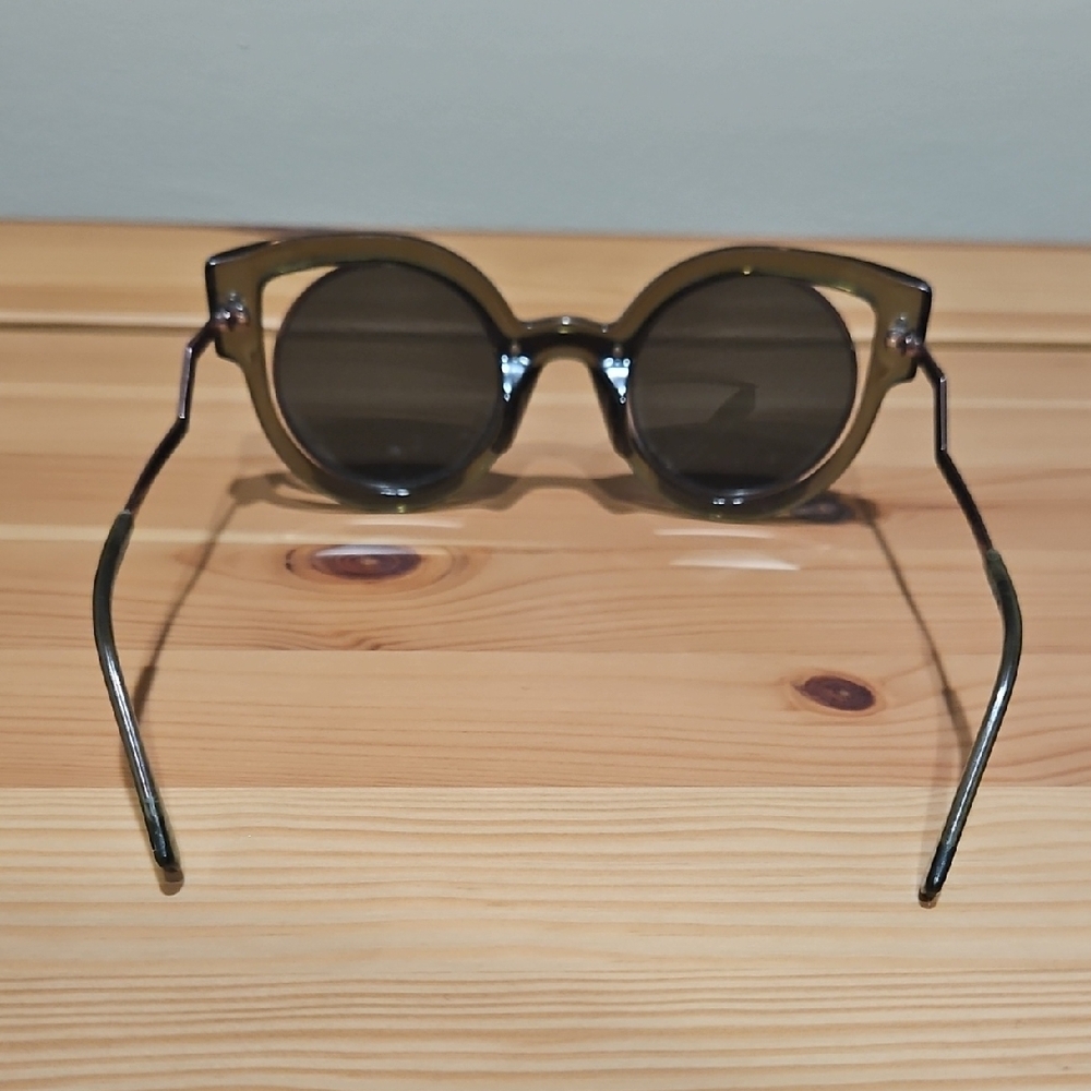 Fendi Paradeyes FF0137S Sunglasses Pink Green Cat Eye Geometric Made In Italy - Picture 5 of 11
